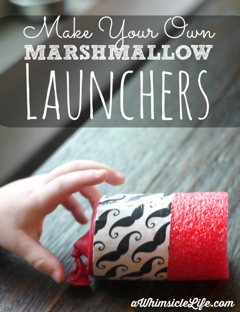 Who needs a nerf gun when you can make a marshmallow launcher? This simple pool noodle craft can be used all summer long. All you need is a pool noodle, duct tape and a balloon. 