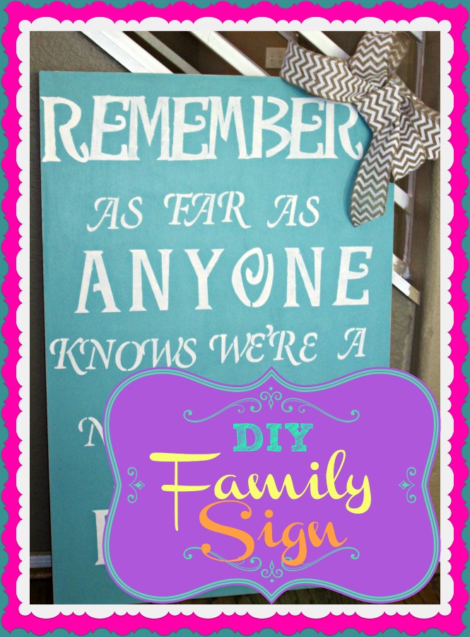 DIY Family Sign