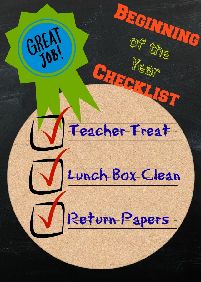 First Month of School Checklist