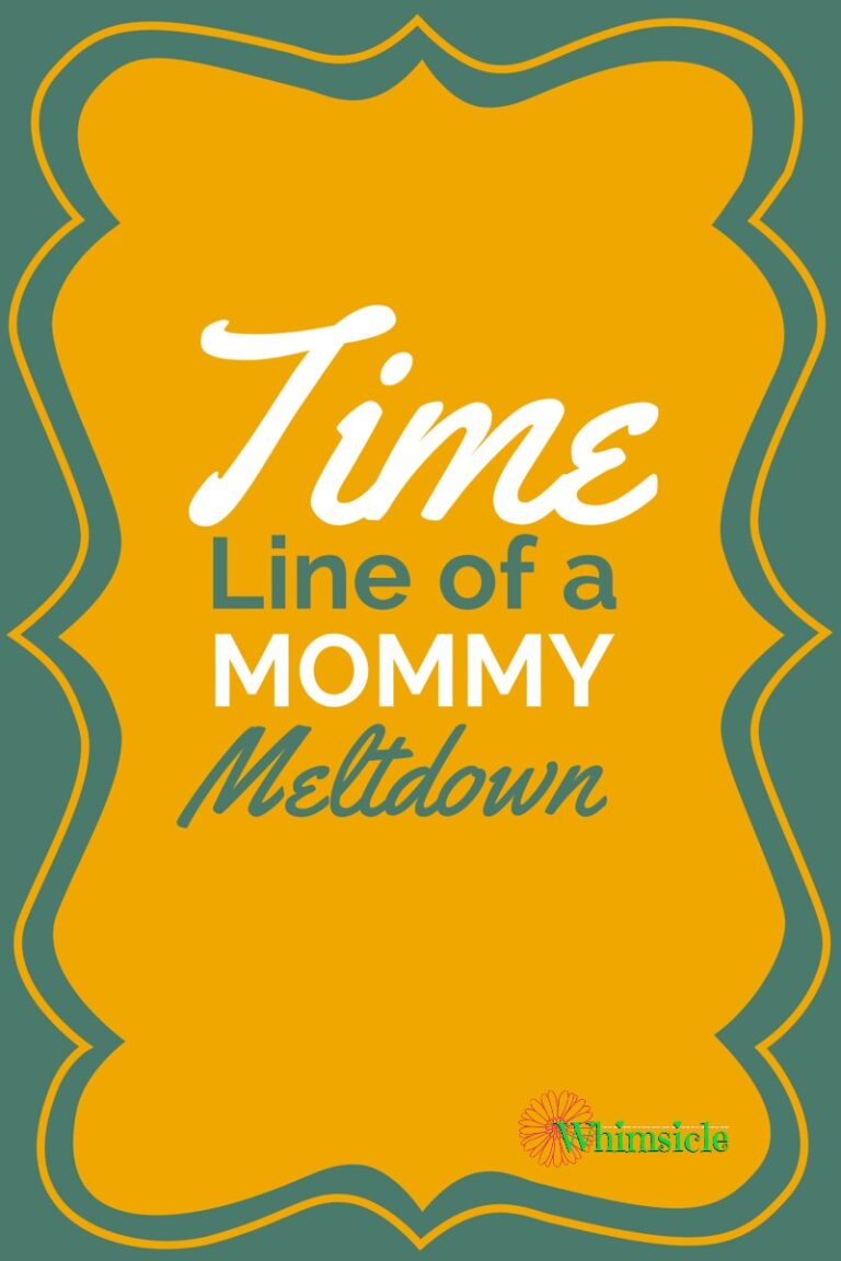 Timeline of a Mommy Meltdown