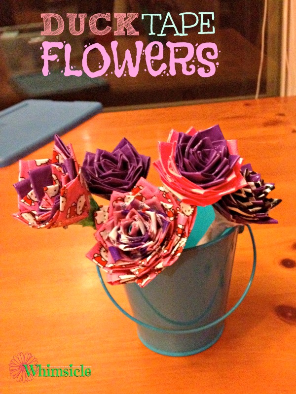 Duck Tape Flower Pens