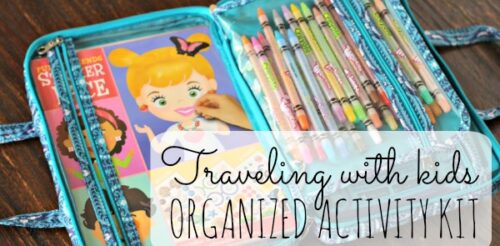 Organized Activity kit for kid travel