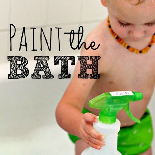 With a few supplies from the dollar store, you can turn bath time into a paint the bath activity. My kids loved this and said it was the best bath time EVER!