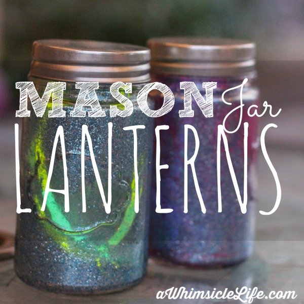 Decorate your next family meal with these easy Mason Jar Lanterns! Kids can help create these glowing centerpieces with materials from the dollar store.