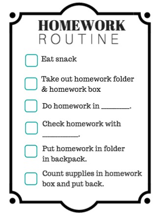 homework routines for parents