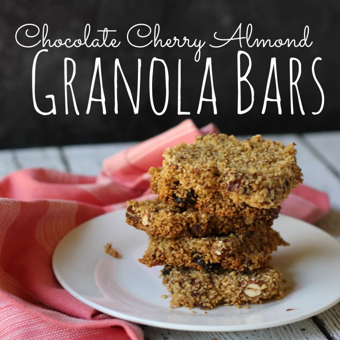 Cherry Chocolate Almond Granola Bars