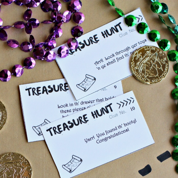 Pirate Treasure Hunt Clues