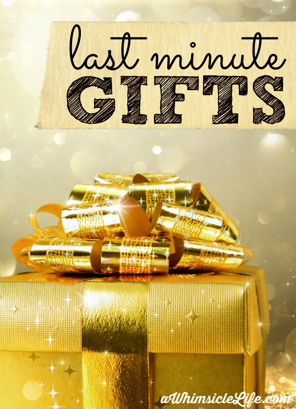 Need a few last minute gifts? This list has original ideas that you can purchase online (no waiting required!), make in the kitchen or buy in the store. Your gift recipient will love you!