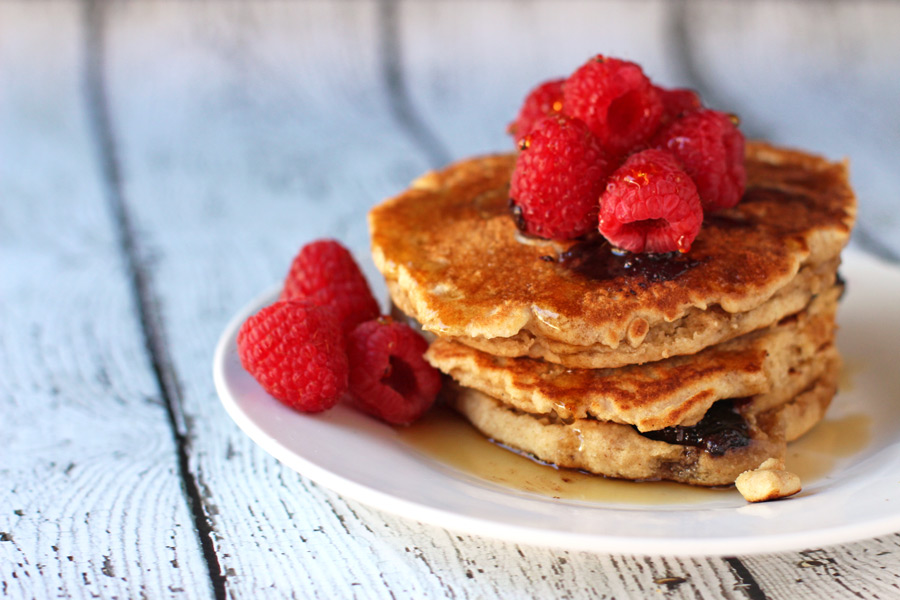 Pancake-stack-raspberries