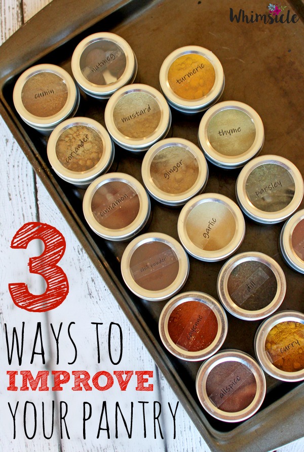 Frustrated by the state of your pantry? If you can't find a single thing you are looking for here is the solution. 3 EASY ways to organize your spices, kid's snacks and all those empty bags you have hanging out!