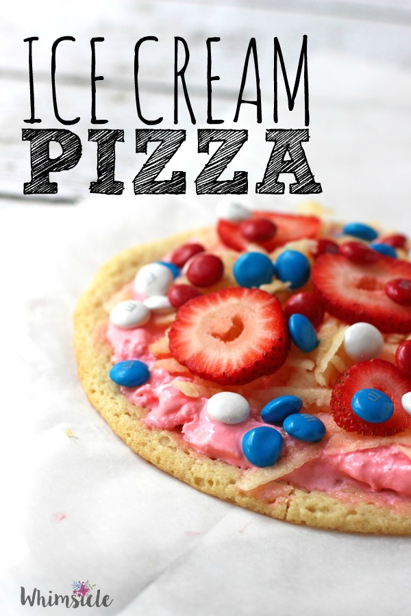 Genius! Ice cream, cookie and M&M's® make the perfect pizza!
