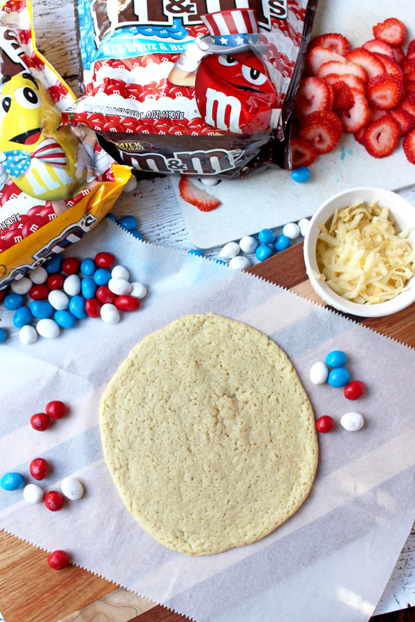 Genius! Ice cream, cookie and M&M's® make the perfect pizza!