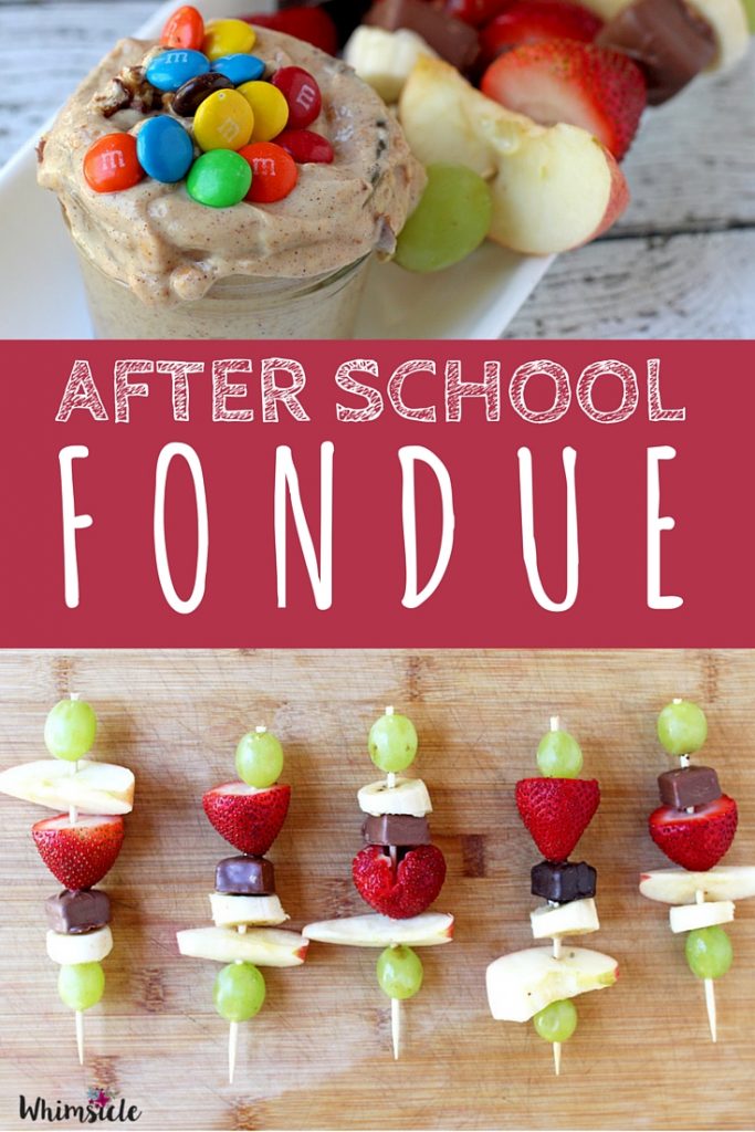 Perfect after school snack that kids will love! Easy fondue is the way to go!