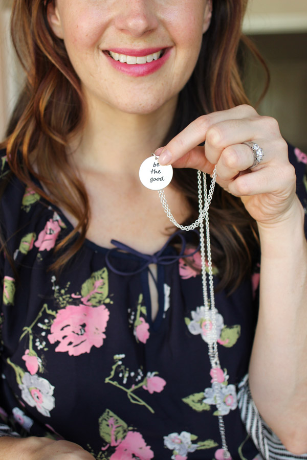 How cute is this necklace? Read how this boss mom conquered her anxiety attacks and how this helps remind her. 