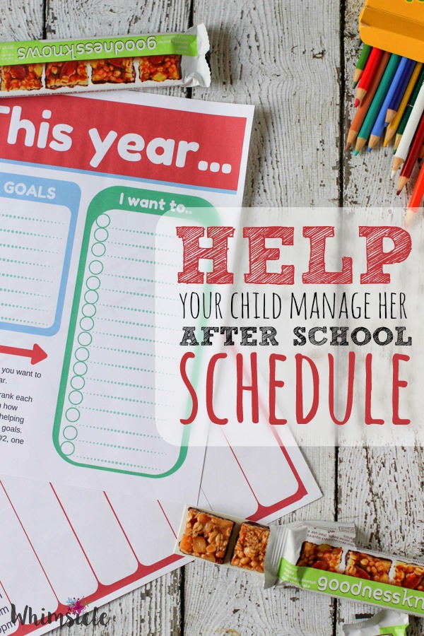 Do you kids afterschool schedules drive you insane? Here is a way to teach kids how to make choices over what to do after school, set goals and put them into action.