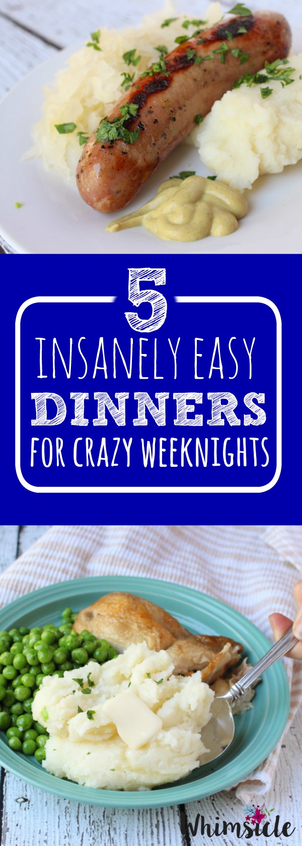 5 easy dinner recipes for simple weeknight meals. These are also great kids meals for pleasing those picky eaters.