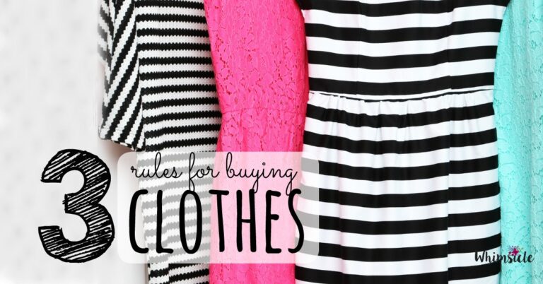 3 Rules for Buying Clothes
