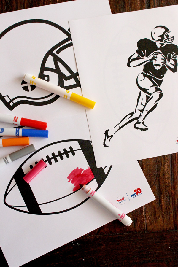 football coloring sheets