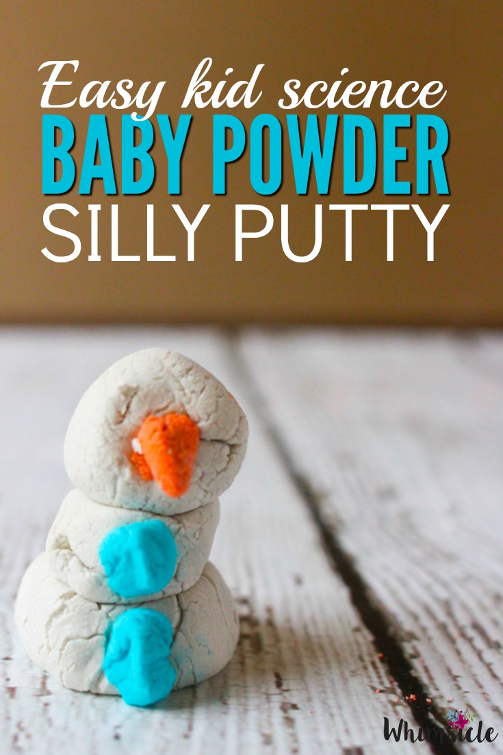 Fun silly putty activity that only needs two ingredients. I bet you didn't know you can make putty from baby powder!