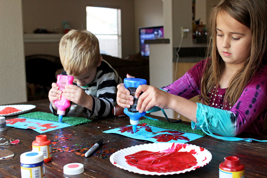 messy football craft