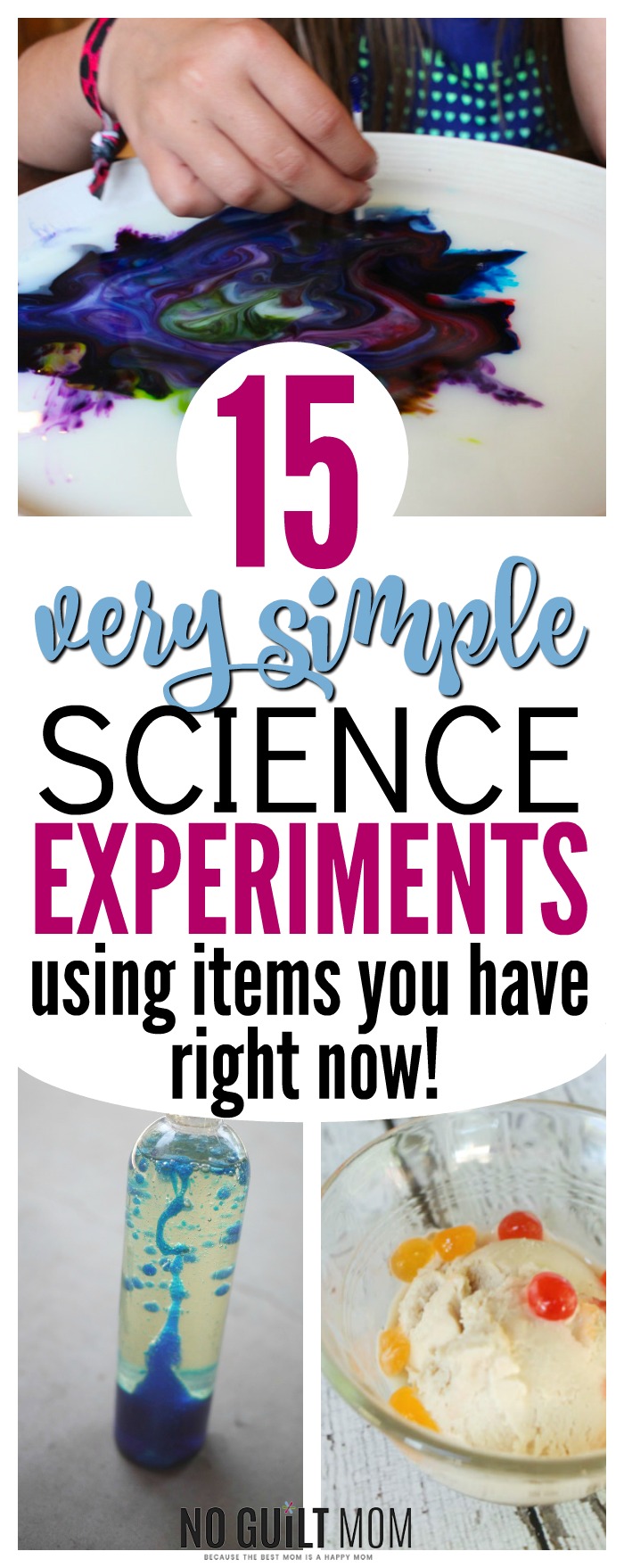 I've been looking all over for easy and unique science experiments for kids that use things I already have! These projects are super cool and I already own the household items of baking soda, food coloring and vinegar. I'm saving these indoor activities for a rainy day or maybe when my children are on summer break.