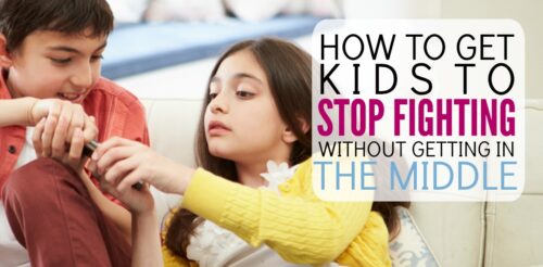 Sibling rivalry drives me insane! Of all the parenting ideas on how to make siblings get along, these three steps are the only method that brings lasting peace in my house. Totally recommend it if you want to stop sibling rivalry between your children and encourage kids to get along.