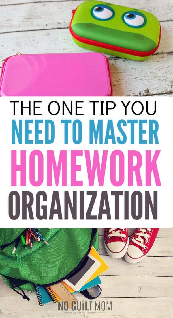Whoa! My child’s homework organization makes me want to pull out my hair! This hack makes homework time so much easier and is way simpler than creating a huge DIY homework station. Best tip for parents during back to school time or any time during the year!