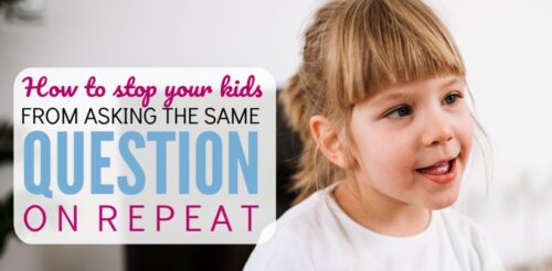 OMG! When my daughter asks me the same question over and over it drives me insane. Most parenting tips tell you to remain calm, however this idea works so much better! It makes me a happier mom and my kids learn how nagging effects others