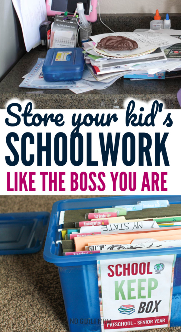 Organize Your Kid's School Papers like a Boss - No Guilt Mom