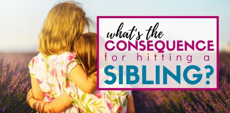 Consequence for Hitting a Sibling: The simple method that teaches kids to communicate, not hit