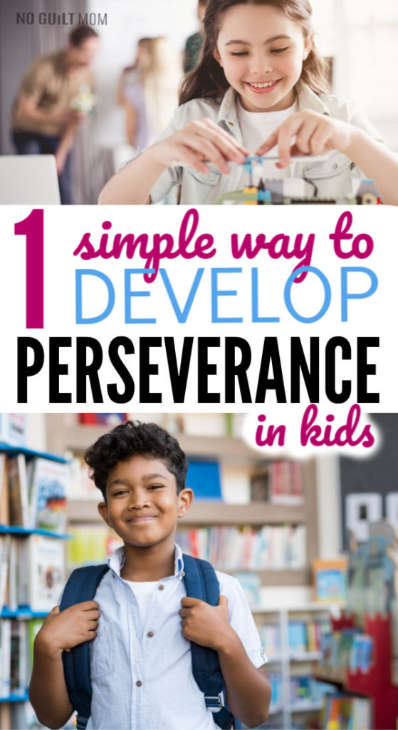 Developing persistence in kids can be a tough parenting task.  But this one simple tip will help encourage the growth mindset and raise children with grit willing to tackle anything!