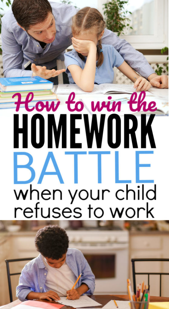 All the homework fights are draining!  How do you stop the nightly homework battle while still keeping the peace in your home? This parenting tip is perfect for moms of stubborn kids who refuse to do anything you suggest.